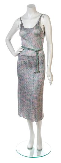 A Missoni Aqua and Pink Knit Dress Ensemble,