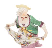 A Meissen Porcelain Figure of a Maiden