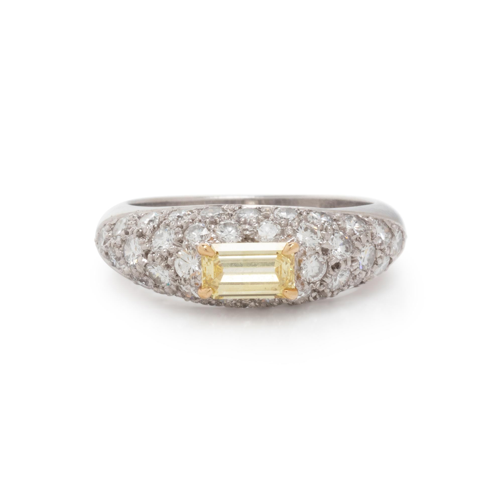 VAN CLEEF & ARPELS, YELLOW DIAMOND AND DIAMOND RING