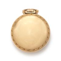 HAMILTON, GOLD-FILLED OPEN FACE POCKET WATCH