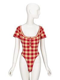 Alaïa, Red Gingham Knit Bodysuit, S/S 1991