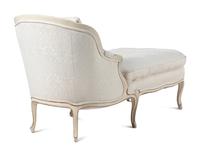 A Louis XV Style Cream-Painted Chaise Longue