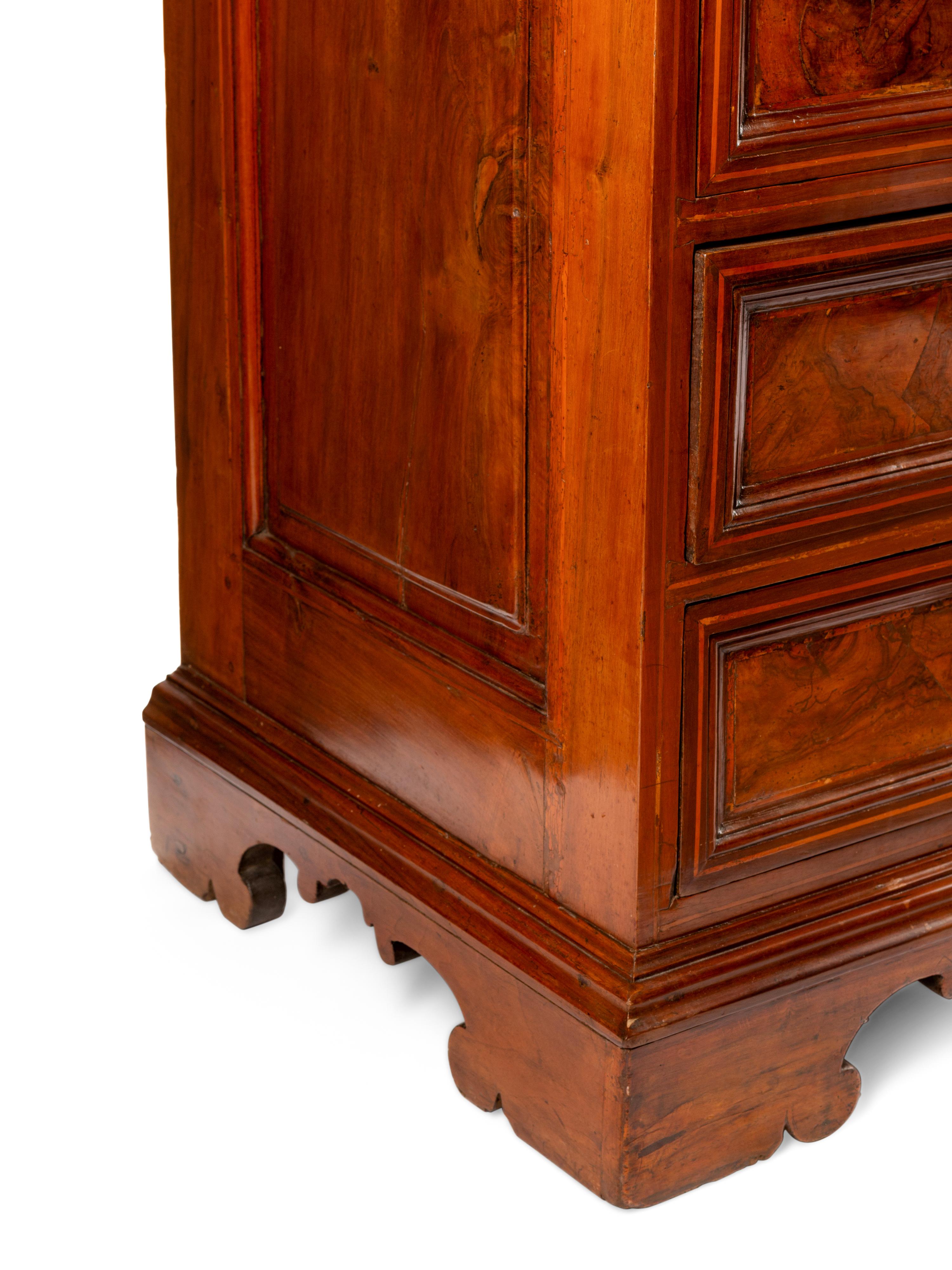 An Italian Walnut Chest of Drawers