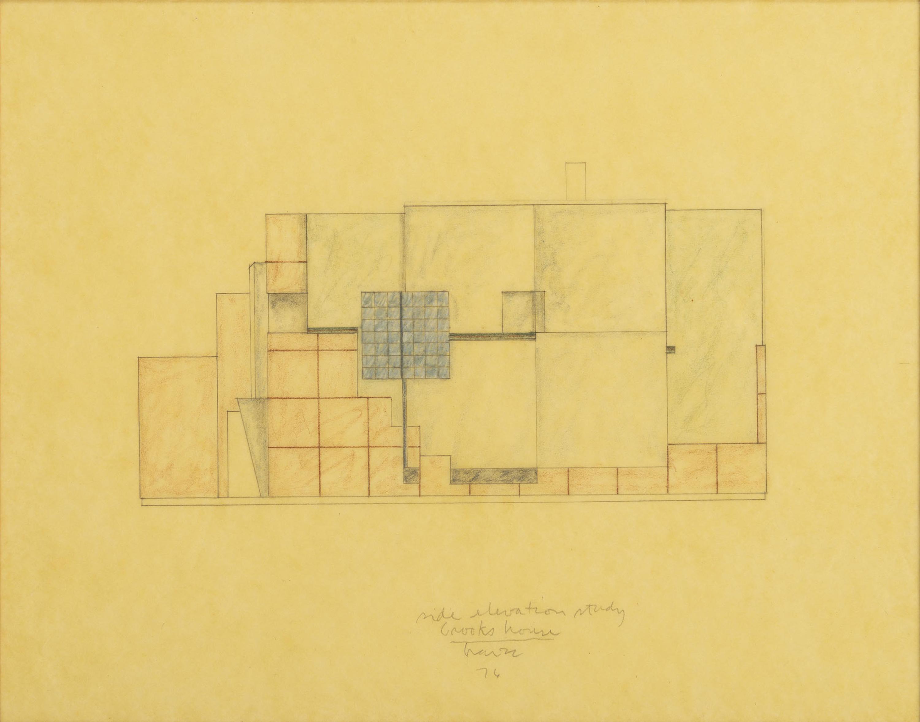 Group of 8 Architectural Drawings from The Crooks' House, 1976