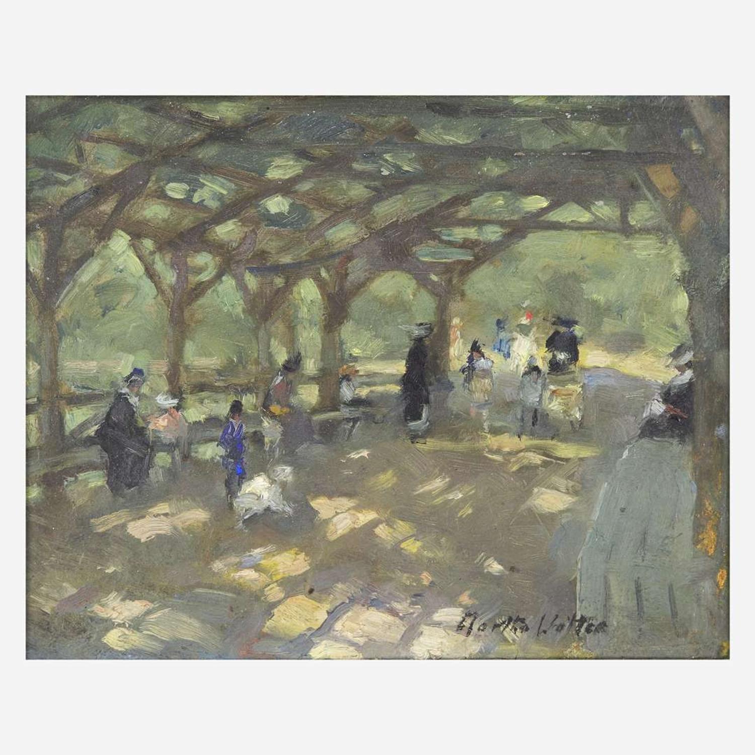 Martha Walter (American, 1875–1976) Sous la Tonnelle, Jardin des Tuileries