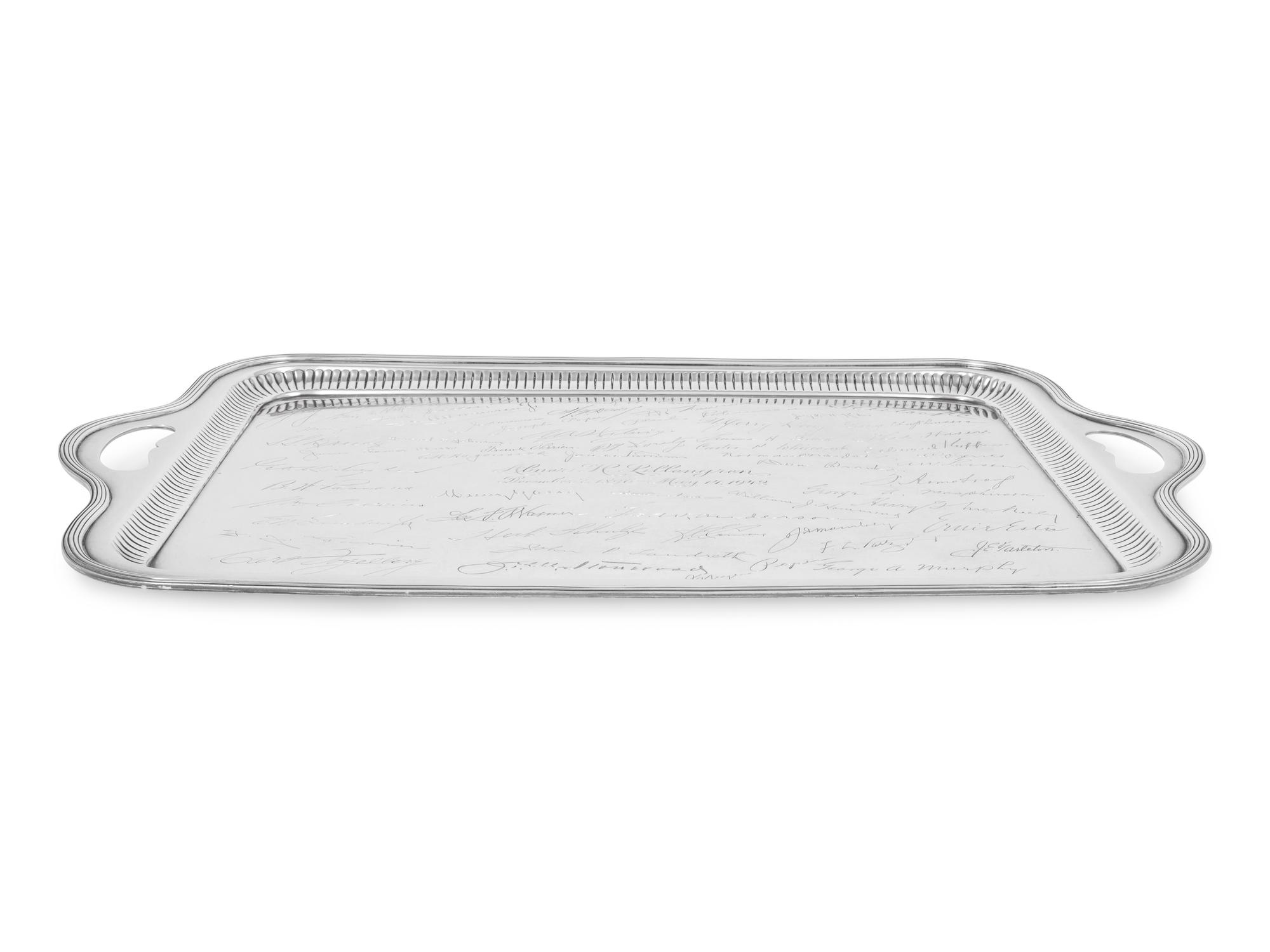An American Silver Commemorative Serving Tray