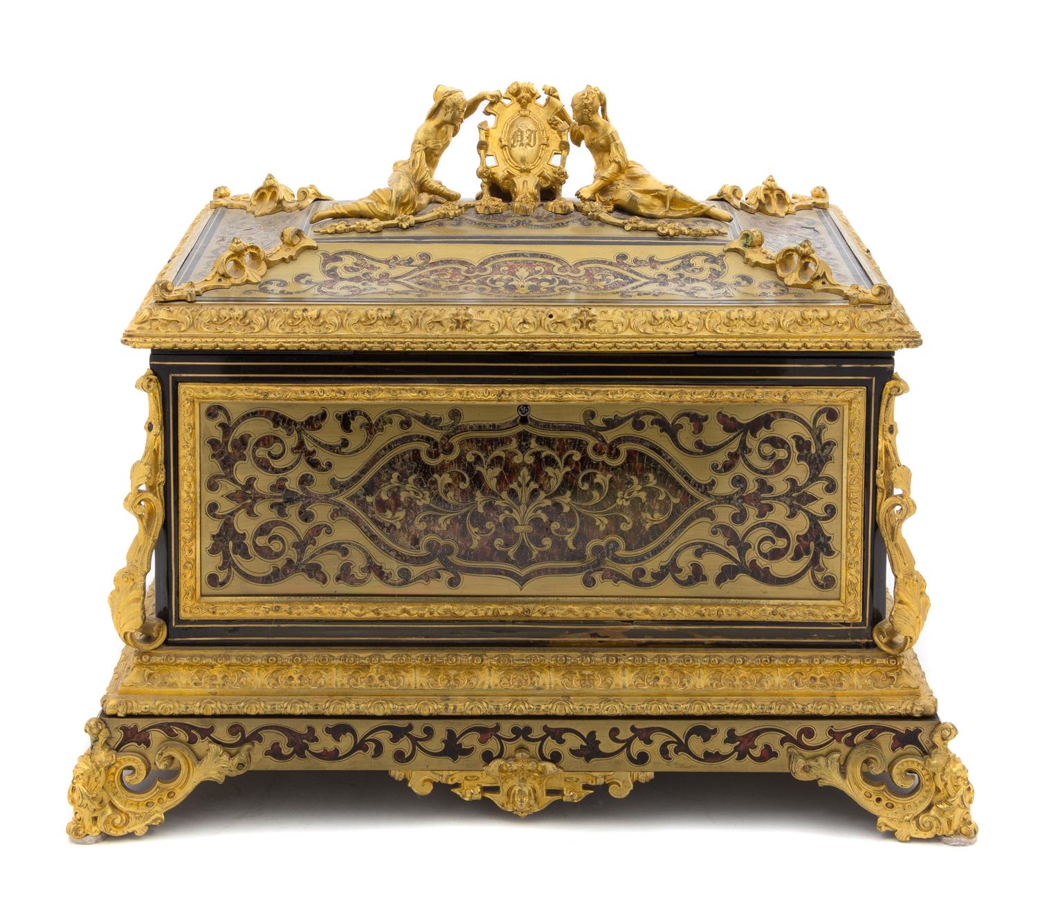 A Napoleon III Gilt Bronze Mounted Boulle Marquetry Casket Height 13 x width 16 1/2 x depth 12 inches. — ALPHONSE GIROUX, PARIS, MID-19TH CENTURY