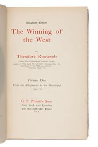 ROOSEVELT, Theodore. The Winning of the West. New York and London: G. P. Putnam’s Sons, 1900.