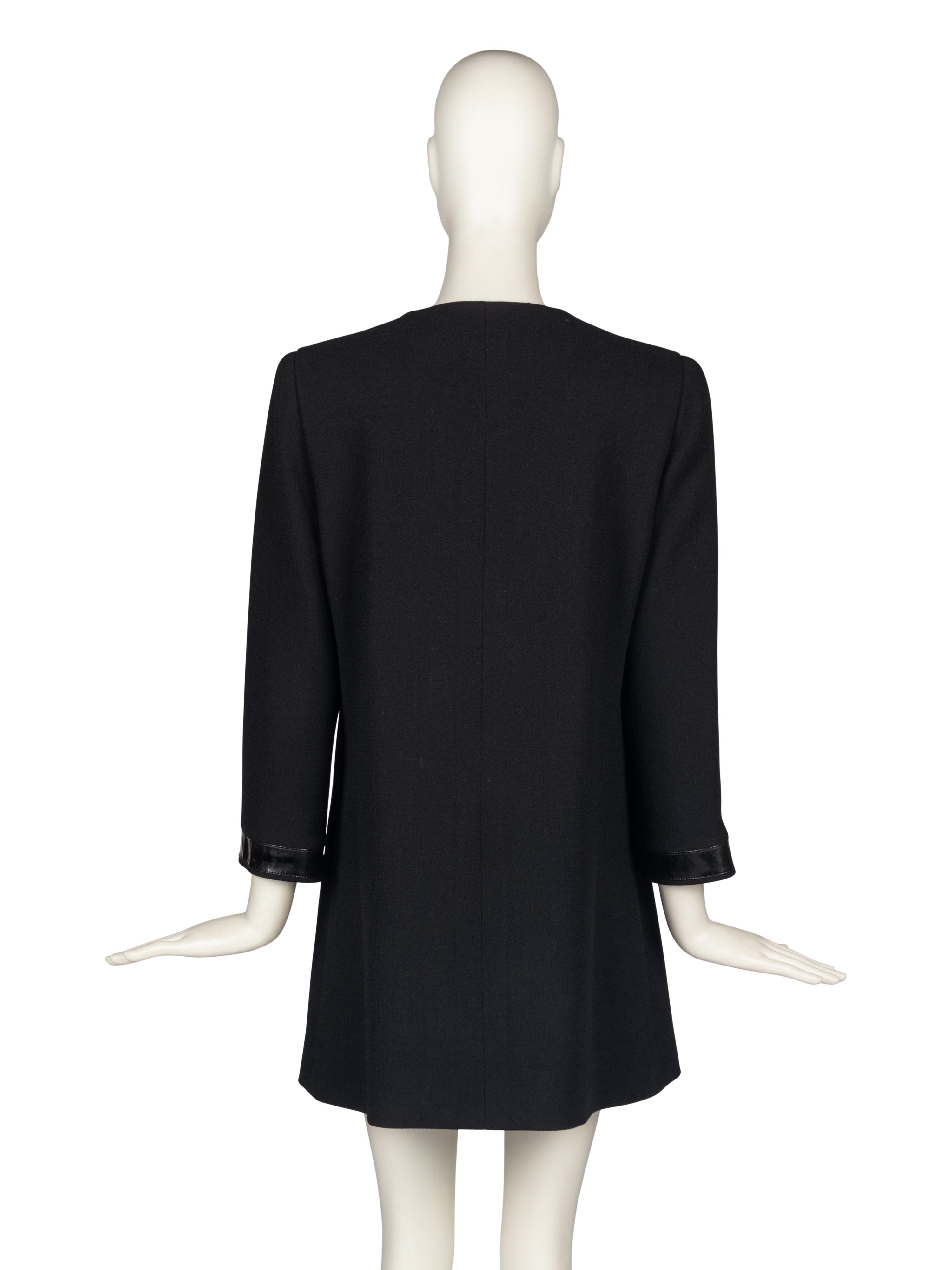 Pierre Cardin Haute Couture Black Jacket with Vinyl Accents