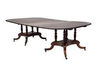 A Late Federal Two-Part Carved Mahogany Dining Table