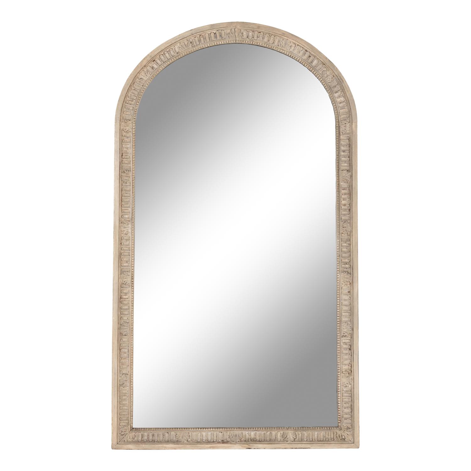 A Continental White-Painted Mirror