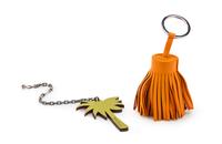 An Hermes Orange Leather Carmen Tassel Key Chain,