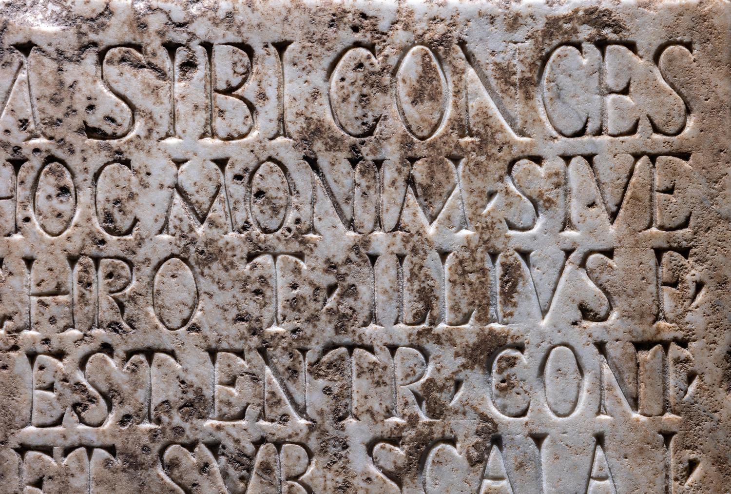 A Roman Marble Commemorative Plaque