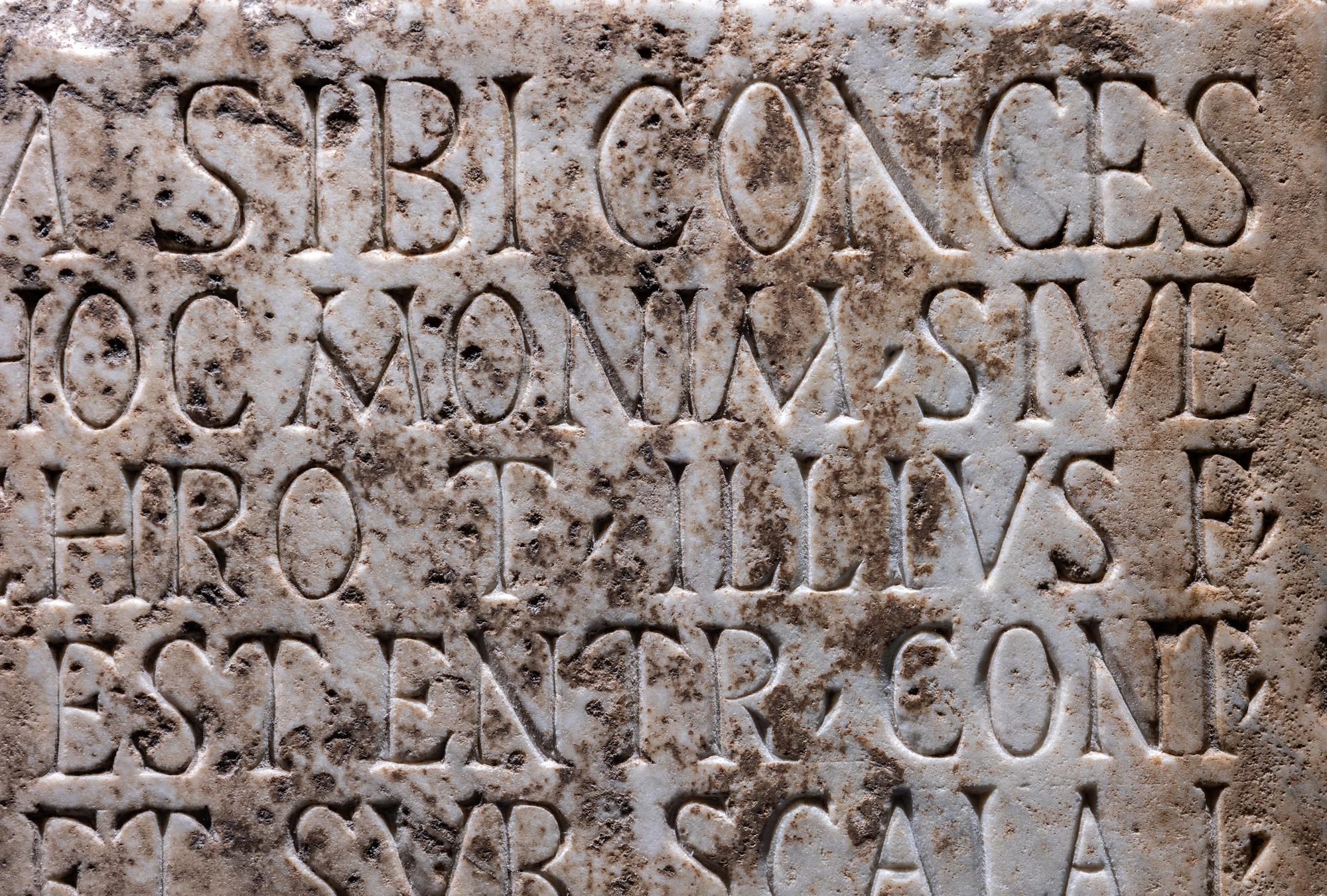 A Roman Marble Commemorative Plaque