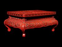 Two Chinese Lacquered and Wood Stands