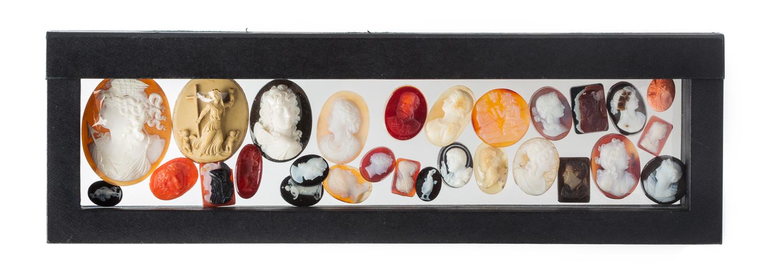 A Collection of Loose Carved Cameos and Intaglios, 71.80 dwts.
