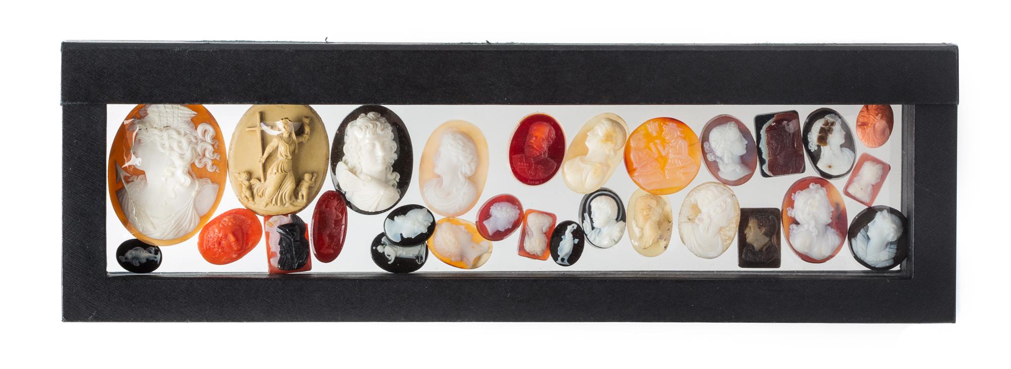 A Collection of Loose Carved Cameos and Intaglios, 71.80 dwts.