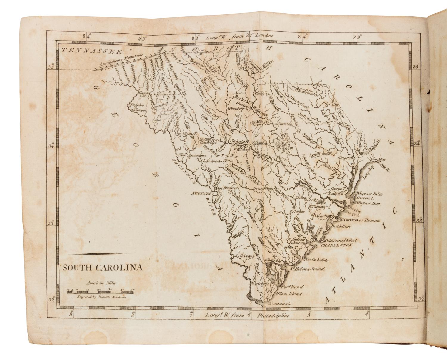 CAREY, Matthew. Carey's American Pocket Atlas. Philadelphia: for Matthew Carey by Lang and Ustick, 1796.