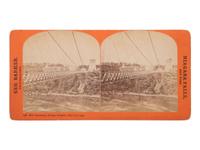 [EARLY PHOTOGRAPHY]. 2 views of Niagara Falls, NY, incl. glass stereoview by F. Langenheim, 1856.