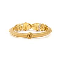 LALAOUNIS, YELLOW GOLD, MULTICOLOR SAPPHIRE AND DIAMOND BANGLE BRACELET