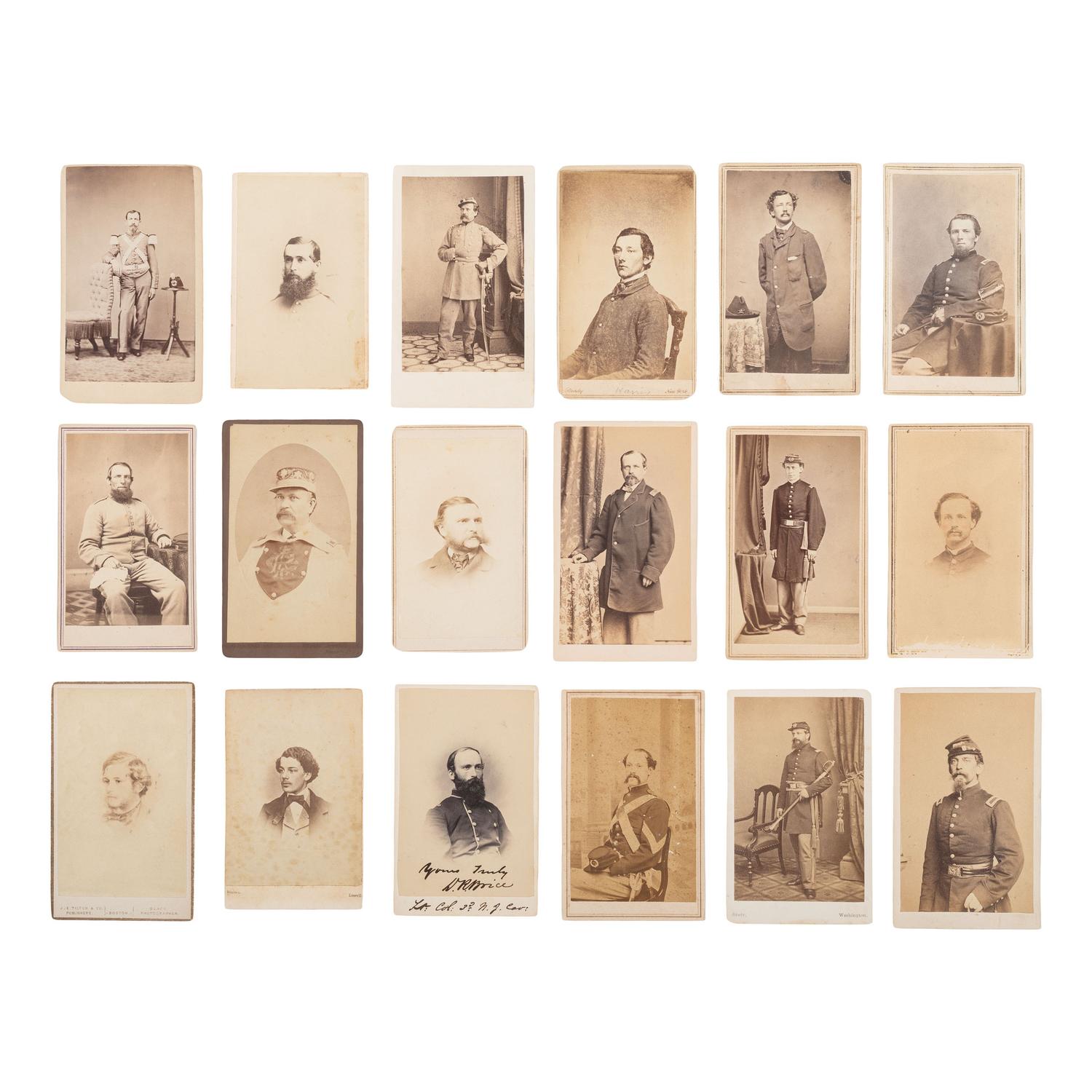 [Civil War] Group of 35 Carte de Visites of Union Soldiers from New York and New Jersey