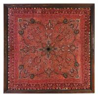 A Paisley Wool Shawl, Height 79 x width 80 1/4 overall.