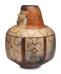 Peruvian Shipibo Figural Pottery Jar