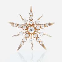 A 14K rose gold and diamond pendant/brooch