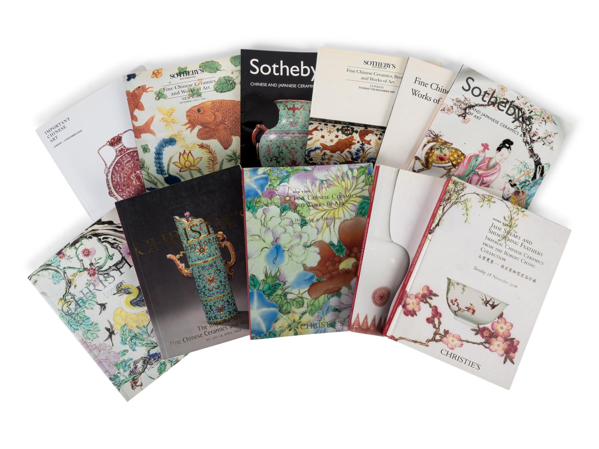 [CHINESE PORCELAIN] A group of reference works and auction catalogues about Chinese porcelain in Ming and Qing Dynasties