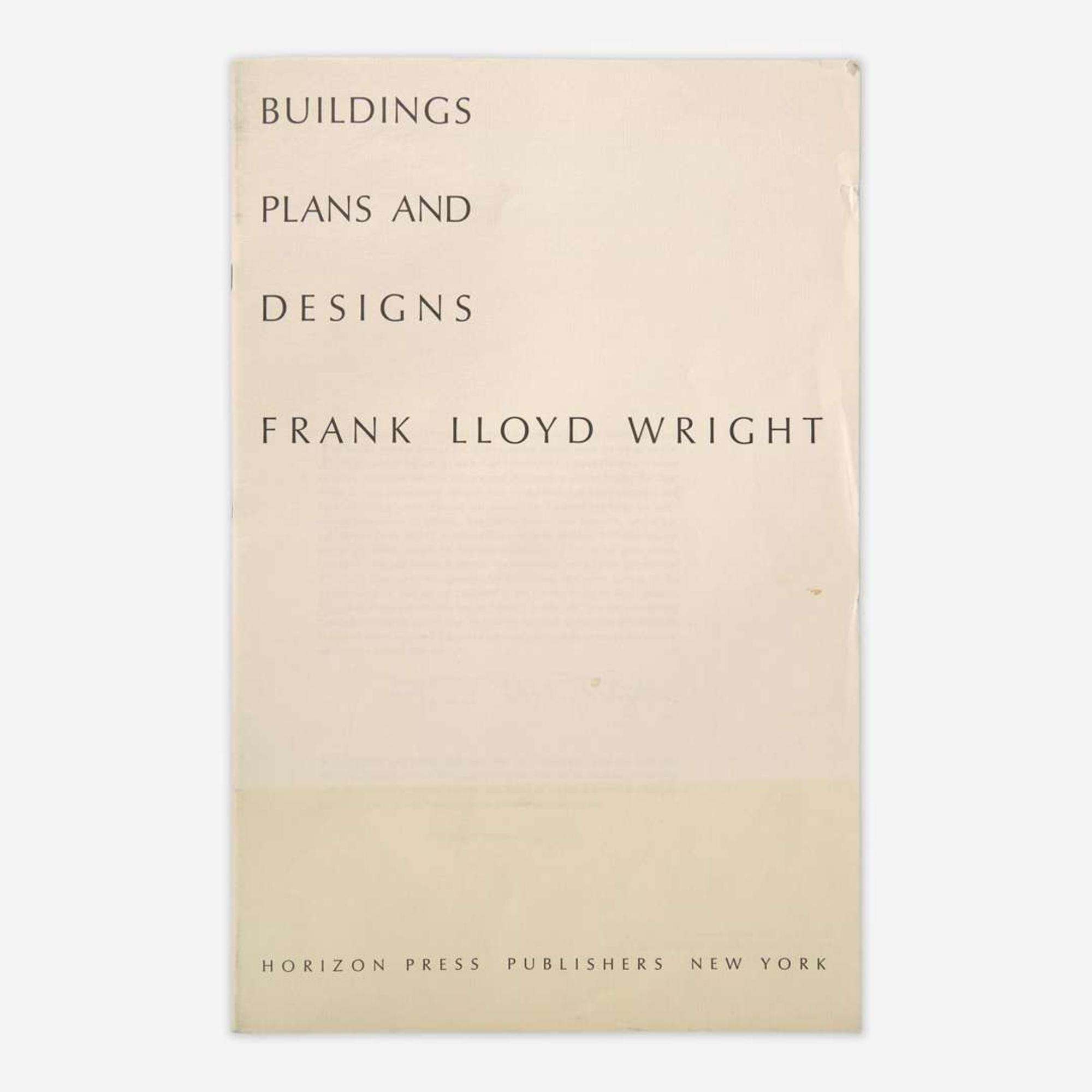 [Architecture] Wright, Frank Lloyd Buildings Plans and Designs