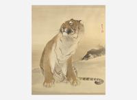 Konoshima Okoku (Japanese, 1877-1938) Seated Tiger 木島桜谷（1877-1938）虎