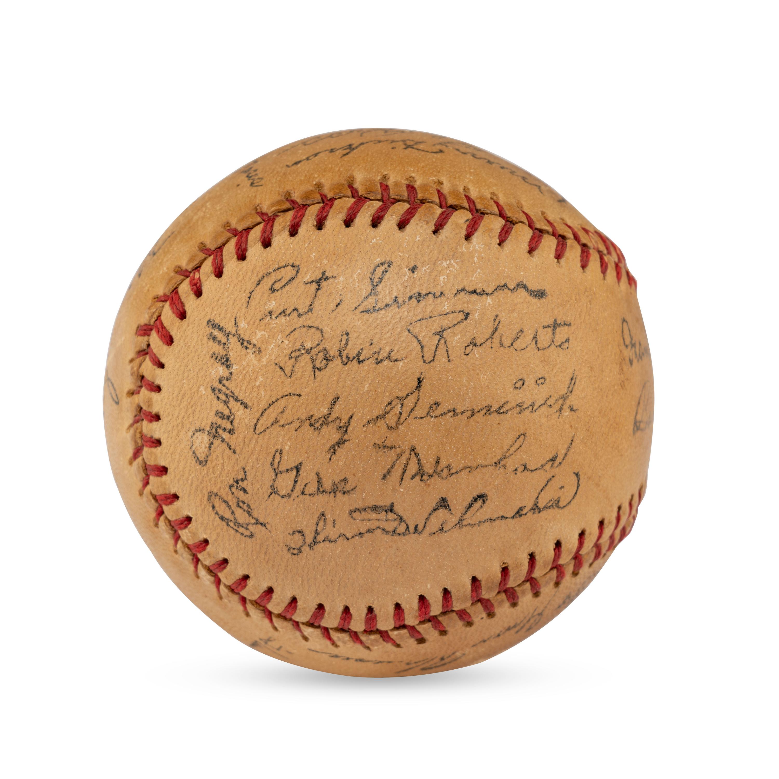 A 1955 Philadelphia Phillies Team Signed Autograph Baseball