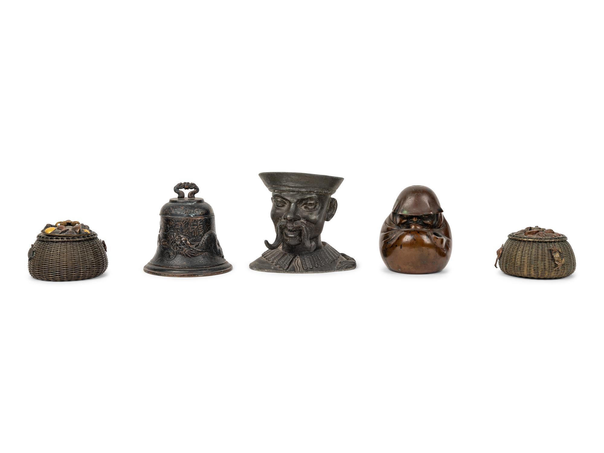 Five Chinese and Japanese Inkwells