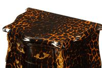 A Pair of Louis XV Style Leopard Motif Side Tables