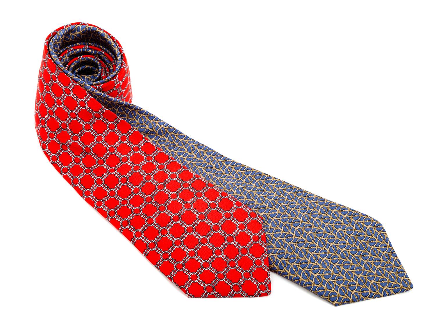 A Pair of Hermès Silk Ties,