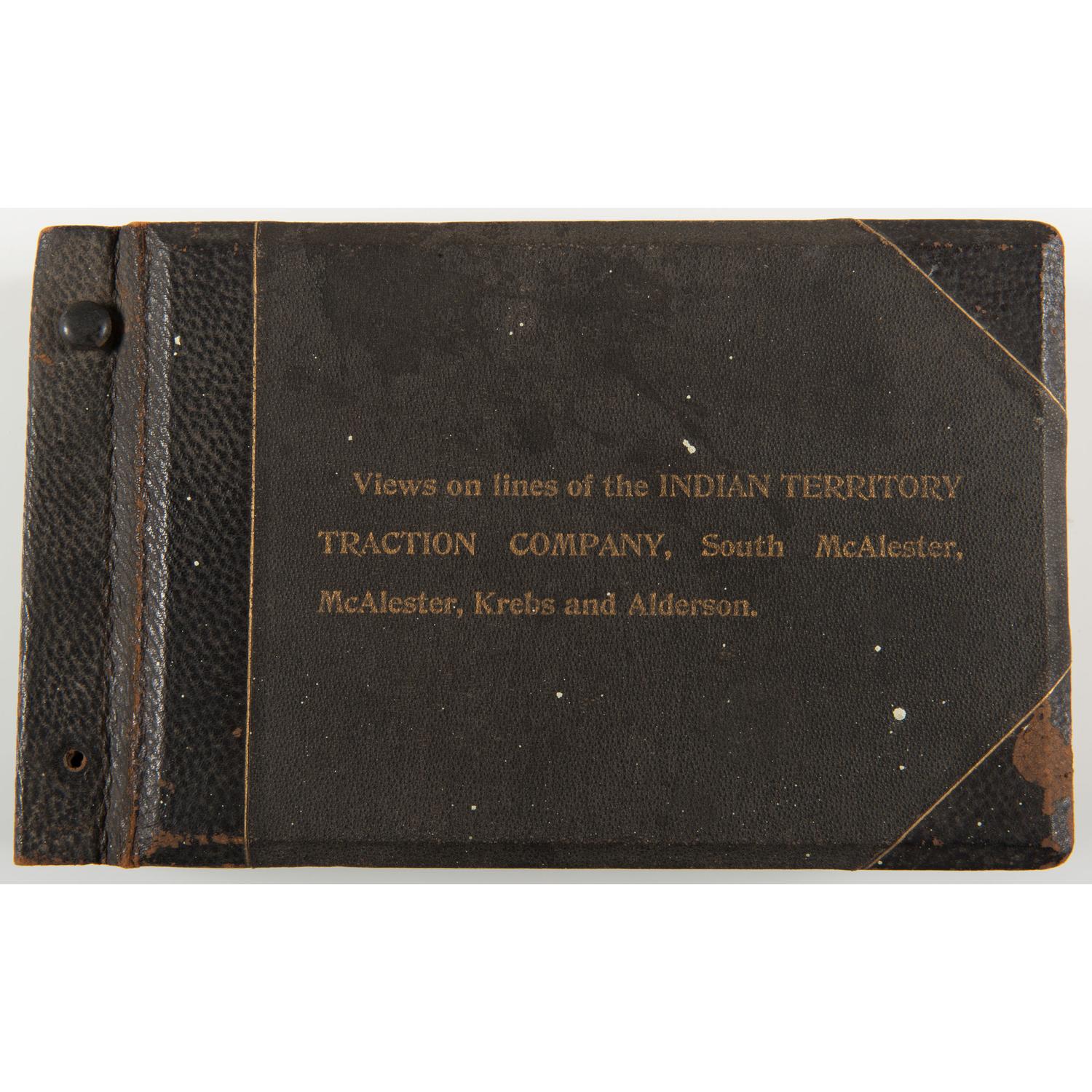Indian Territory Traction Company, Fantastic Photo Album Showing Railroad Construction and Early Oklahoma Towns