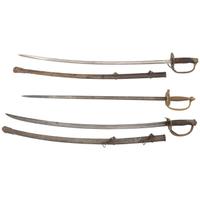 Lot of Three Swords: 1872 Light Cavalry, 1840 NCO, and European 1860