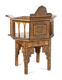A Syrian Mosaic-Inlaid Armchair