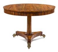 A Regency Parcel Gilt Rosewood Breakfast Table Height 31 3/8 x diameter of top 42 inches. — J. DOOLY & SONS, 19TH CENTURY