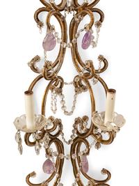 A Pair of Italian Eight-light Beaded Wall Sconces — 19TH/20TH CENTURY