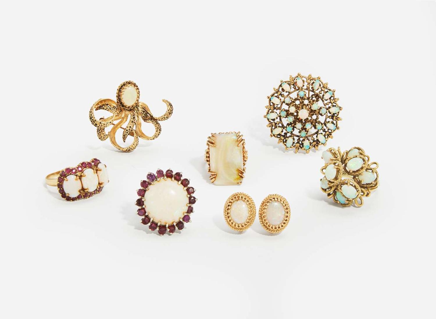 A Collection of Opal Jewelry