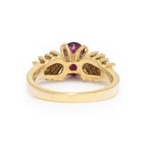 Ruby, Diamond, and Yellow Gold Ring