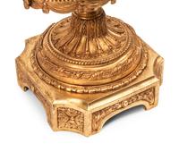 A Louis XV Style Gilt Bronze and Cut Glass Clock