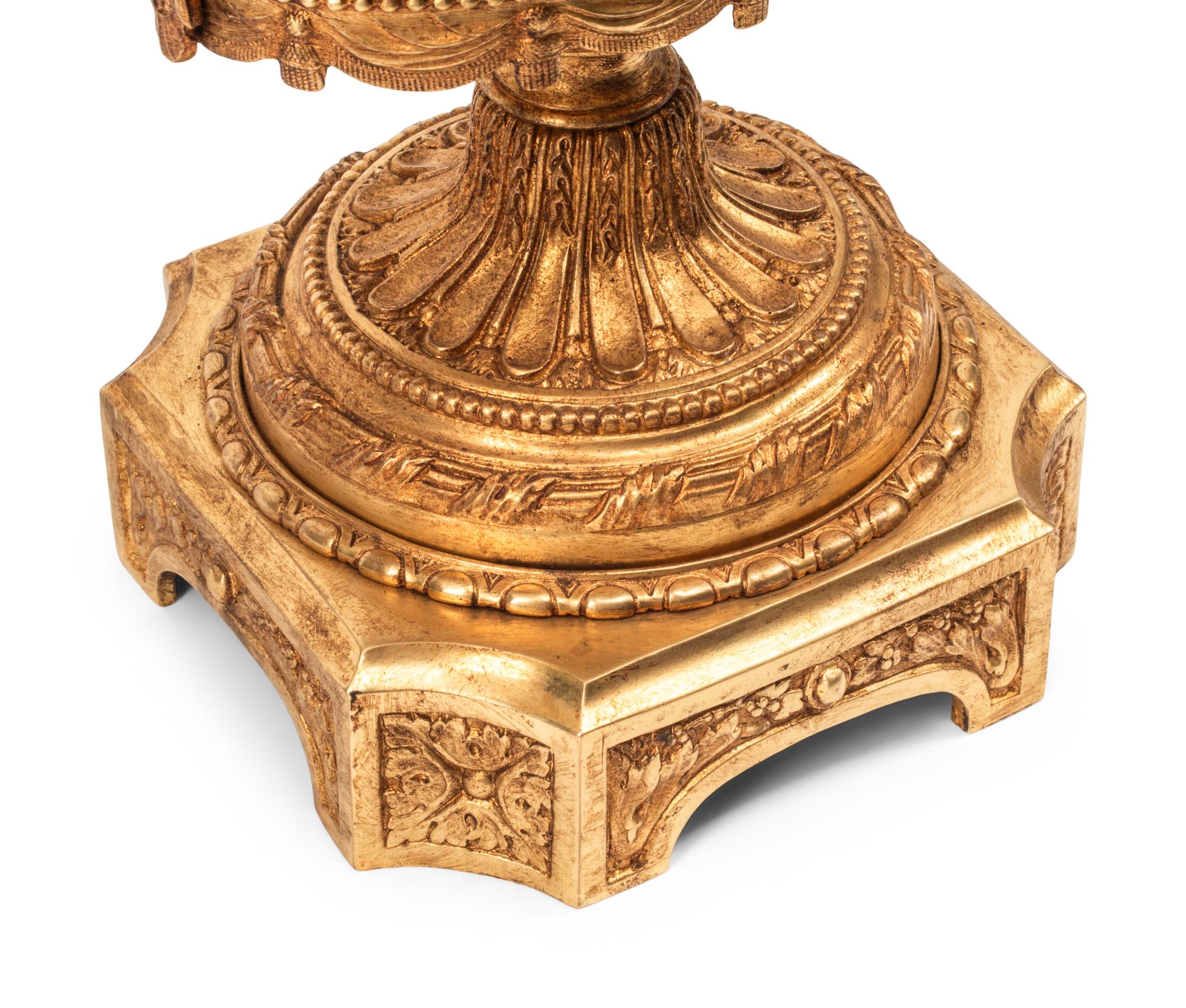 A Louis XV Style Gilt Bronze and Cut Glass Clock