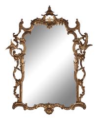 A Chinese Chippendale Style Giltwood Mirror