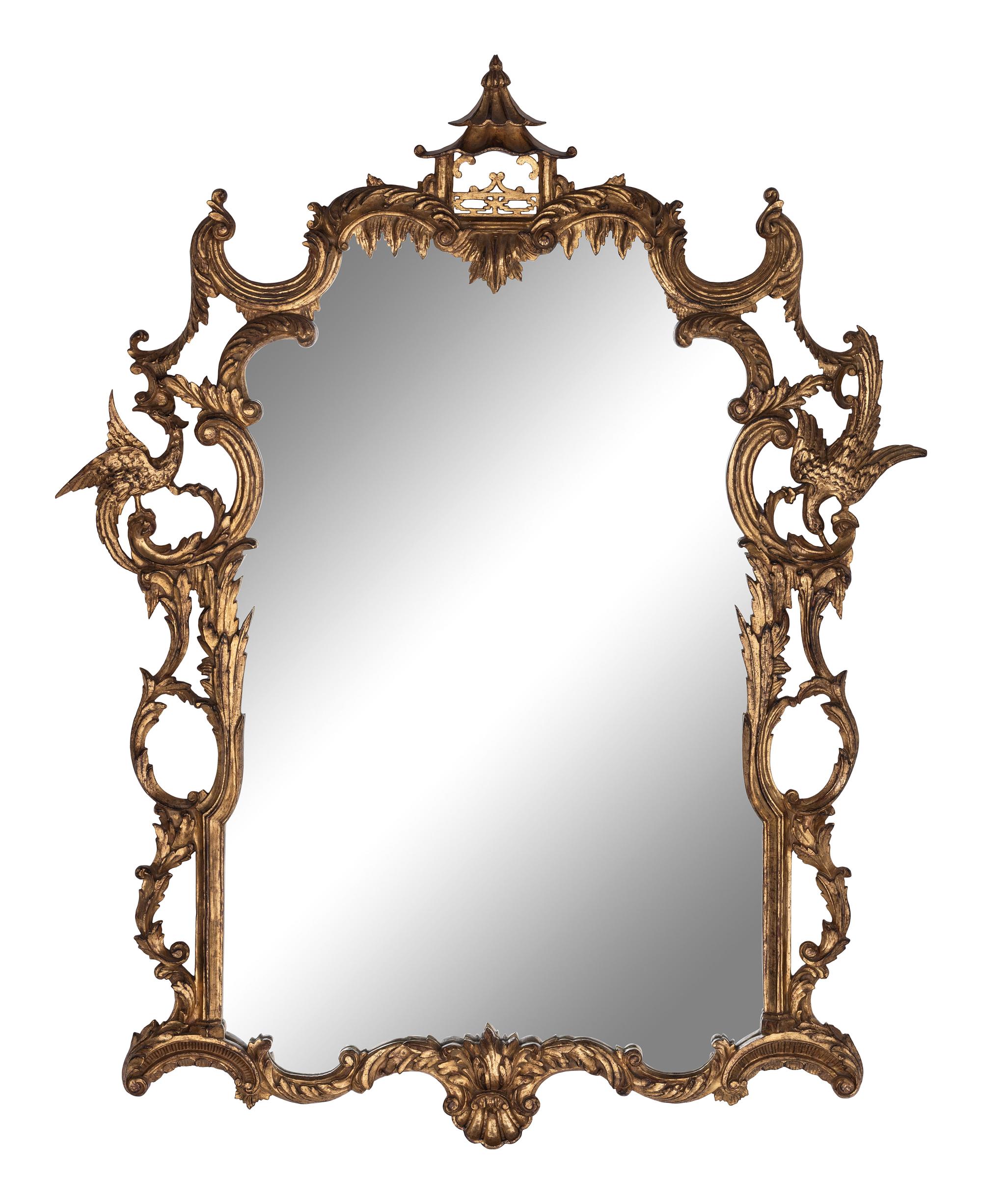 A Chinese Chippendale Style Giltwood Mirror