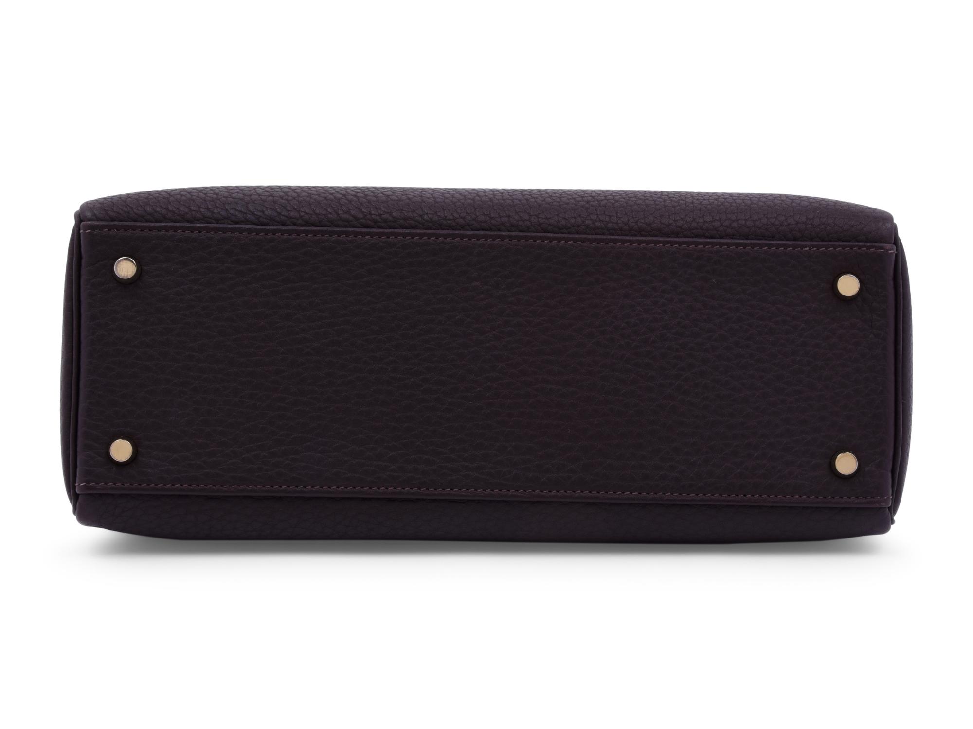 Hermès Kelly 32cm Dark Brown Togo Leather Handbag, 2007