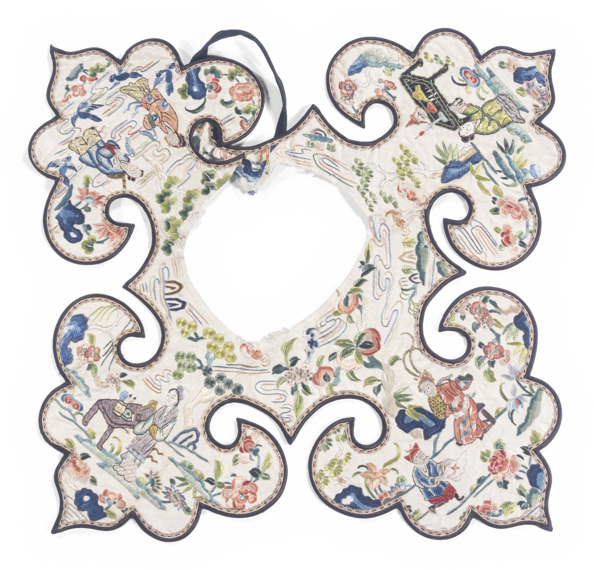 A Group of Ten Chinese Silk Embroidered Articles