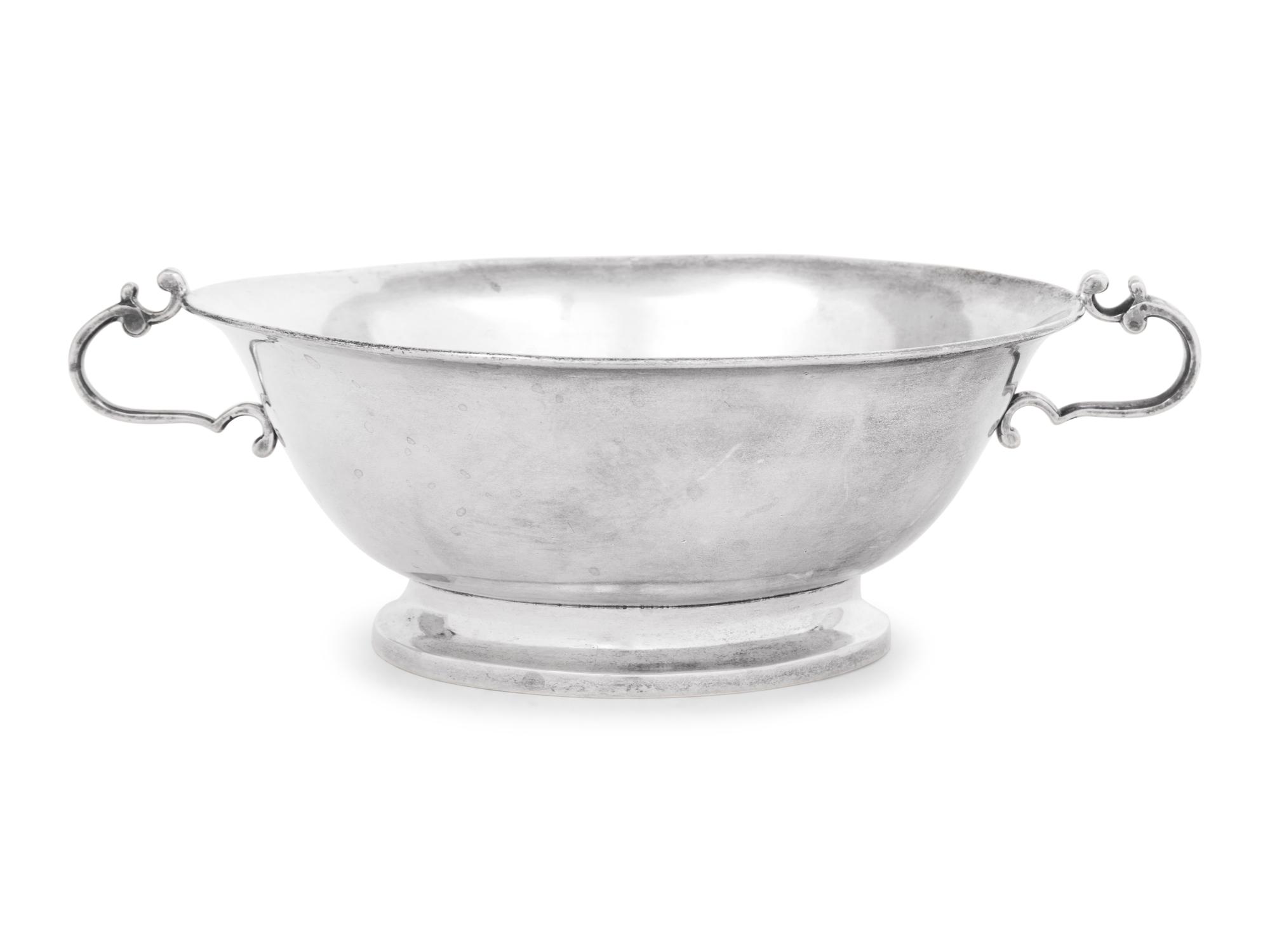 A Continental Silver Handled Bowl
