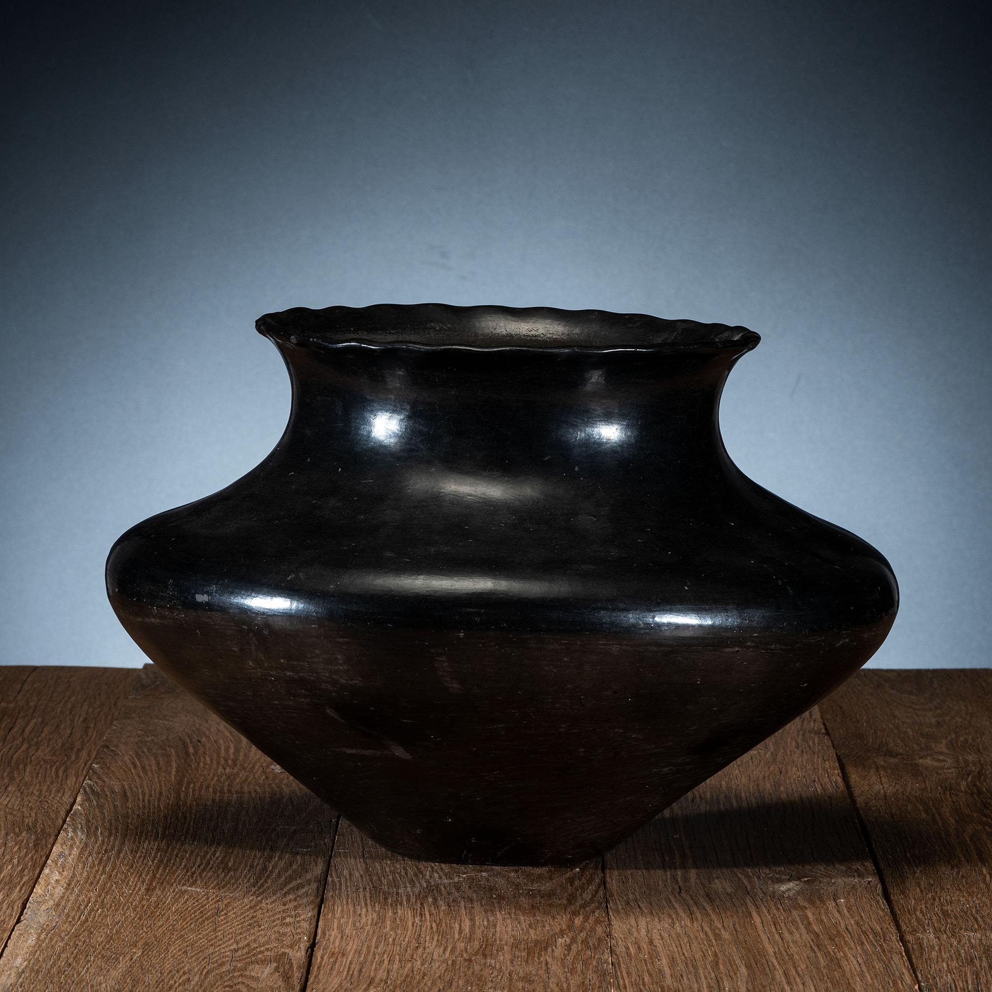 Ohkay Owingeh Blackware Pottery Olla